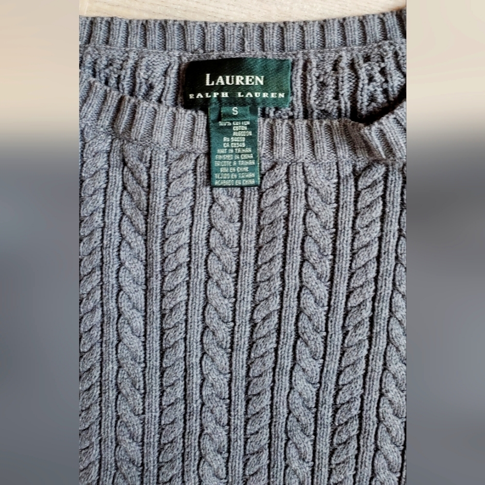 Ralph Lauren Small cable knit Gray sweater